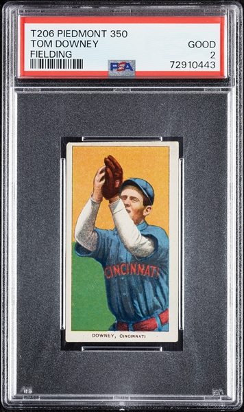 1909-11 T206 Tom Downey Fielding PSA 2