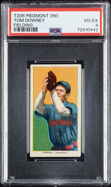 1909-11 T206 Tom Downey Fielding PSA 4