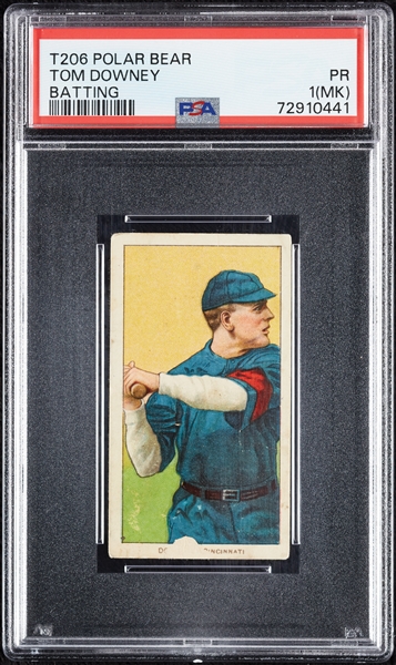 1909-11 T206 Tom Downing Batting PSA 1 (MK)