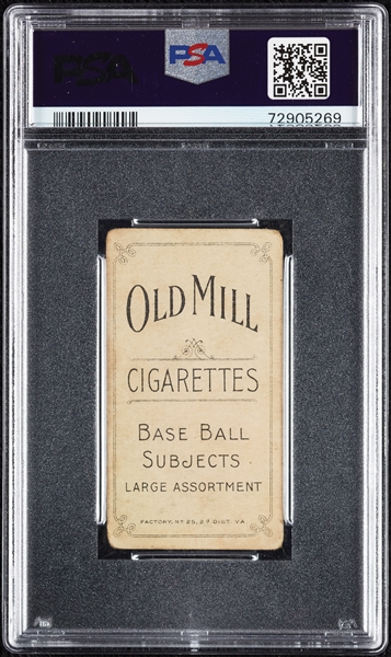 1909-11 T206 Rube Marquard Follow Through (Old Mill Back) PSA 2