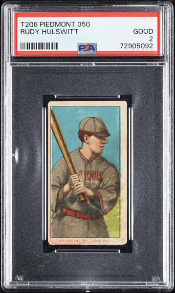 1909-11 T206 Rudy Hulswitt PSA 2