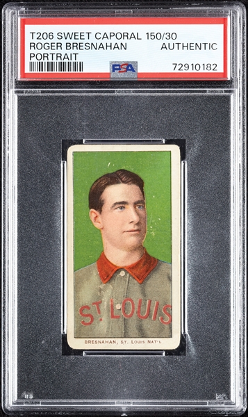 1909-11 T206 Roger Bresnahan Portrait PSA Authentic