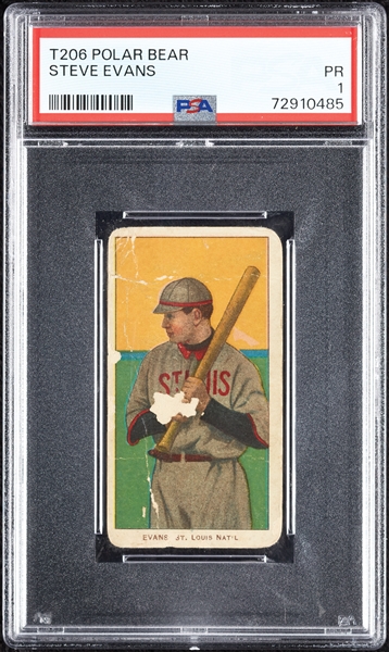 1909-11 T206 Steve Evans PSA 1