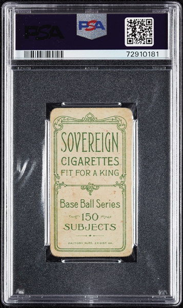 1909-11 T206 Roger Bresnahan Portrait (Sovereign Back) PSA 1