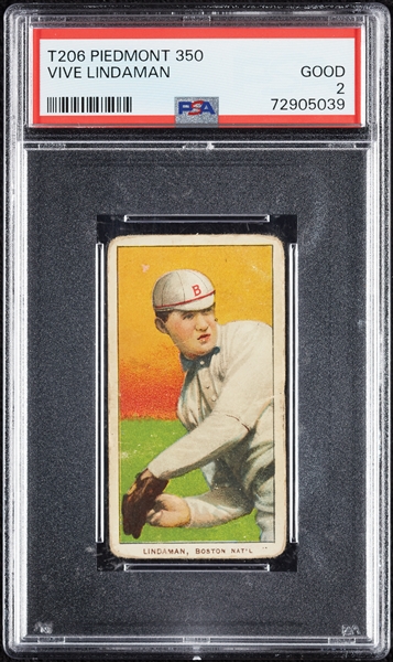 1909-11 T206 Vive Lindaman PSA 2