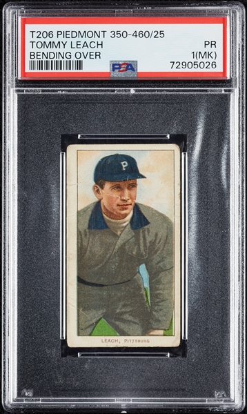 1909-11 T206 Tommy Leach Bending Over PSA 1 (MK)