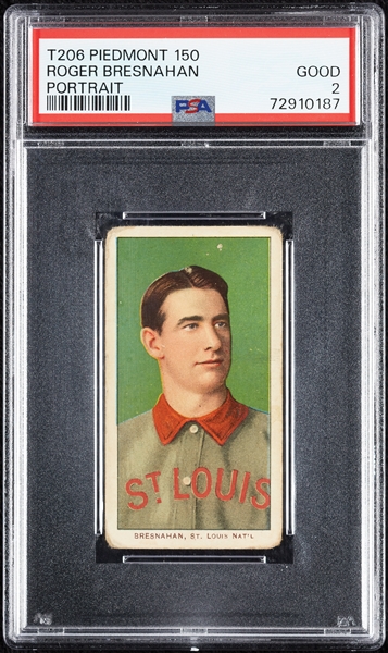 1909-11 T206 Roger Bresnahan Portrait PSA 2