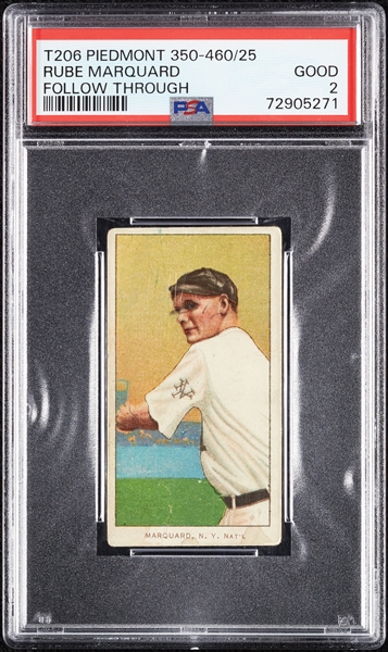 1909-11 T206 Rube Marquard Follow Through PSA 2