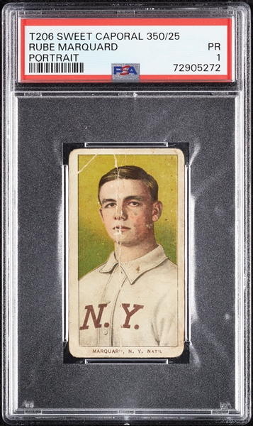 1909-11 T206 Rube Marquard Portrait PSA 1