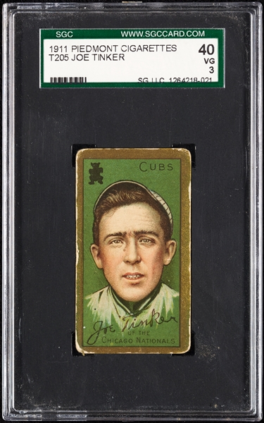 1911 T205 Gold Border Joe Tinker PSA 2