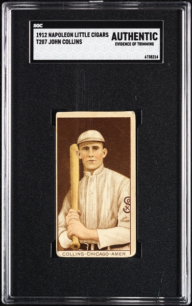 1912 T207 Brown Background John Collins SGC Authentic