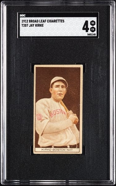 1912 T207 Brown Background Jay Kirke SGC 4