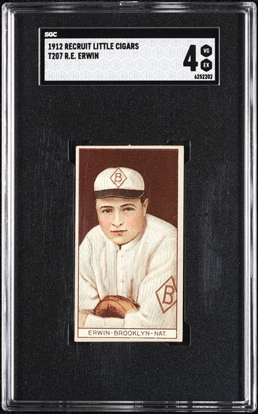 1912 T207 Brown Background R.E. Erwin SGC 4