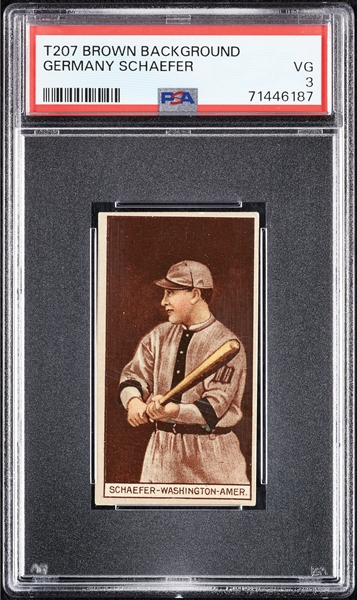 1912 T207 Brown Background Germany Schaefer PSA 3