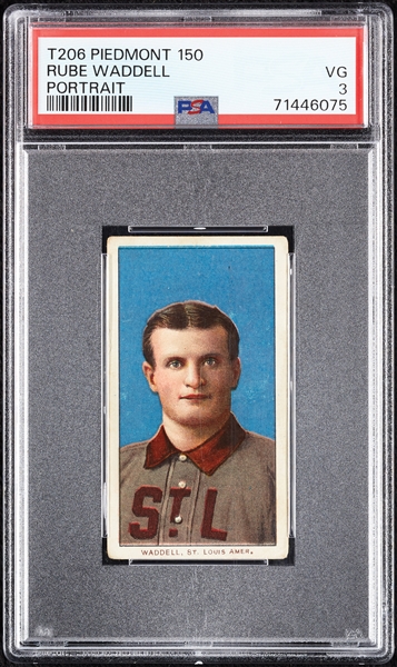 1909-11 T206 Rube Waddell Portrait PSA 3