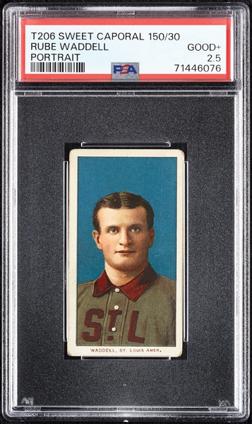 1909-11 T206 Rube Waddell Portrait PSA 2.5