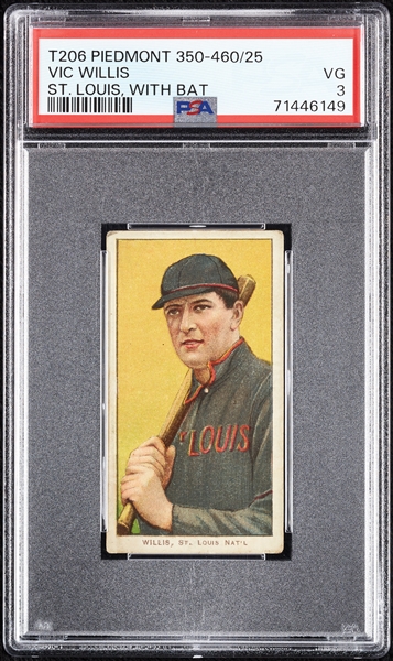 1909-11 T206 Vic Willis St. Louis, With Bat PSA 3