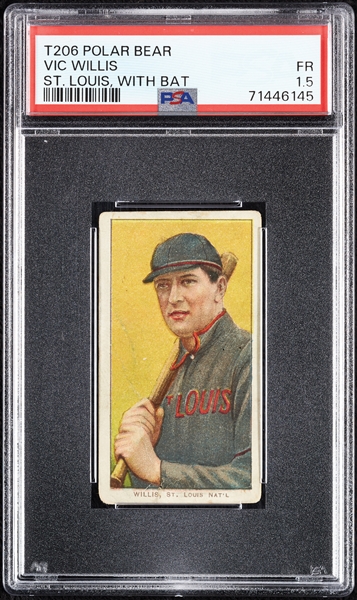 1909-11 T206 Vic Willis St. Louis, With Bat PSA 1.5