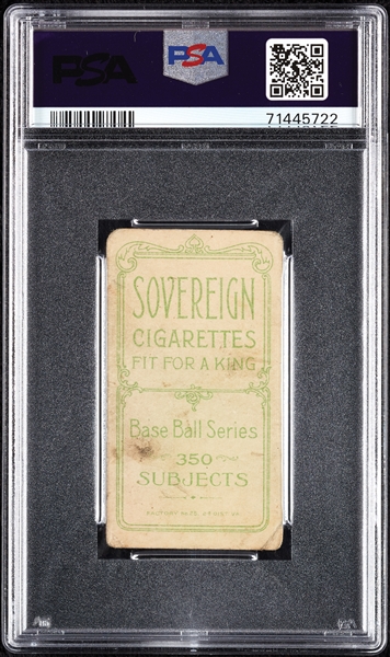 1909-11 T206 Simon Nichols (Nicholls) Batting (Sovereign 350 Back) PSA 1.5