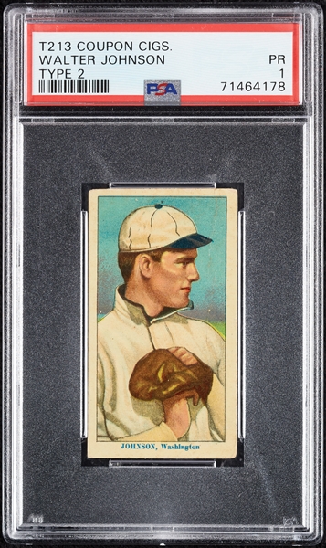 1914 T213 Coupon Cigarettes (Type 2) Walter Johnson PSA 1