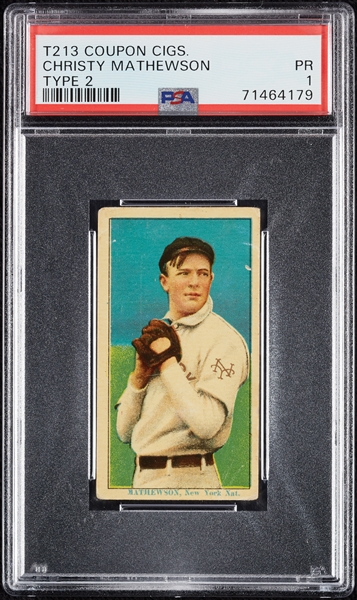 1914 T213 Coupon Cigarettes (Type 2) Christy Mathewson PSA 1