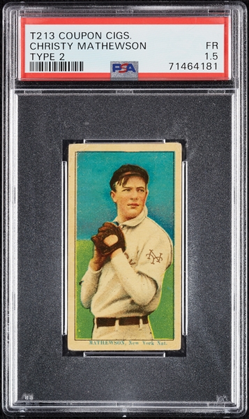 1914 T213 Coupon Cigarettes (Type 2) Christy Mathewson PSA 1.5