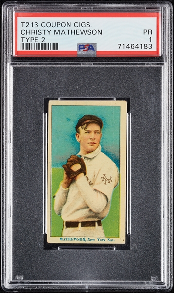 1914 T213 Coupon Cigarettes (Type 2) Christy Mathewson PSA 1