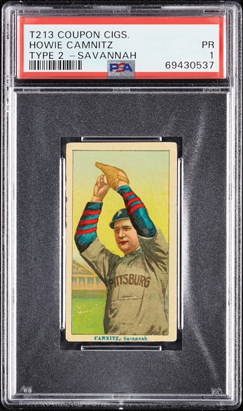 1914 T213 Coupon Cigarettes (Type 2) Howie Camnitz Savannah PSA 1