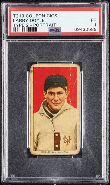 1914 T213 Coupon Cigarettes (Type 2) Larry Doyle Portrait PSA 1