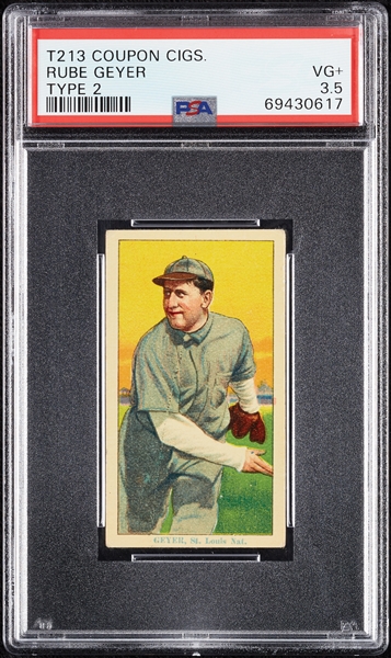1914 T213 Coupon Cigarettes (Type 2) Rube Geyer PSA 3.5