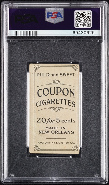 1914 T213 Coupon Cigarettes (Type 2) Buck Herzog B On Shirt PSA 1