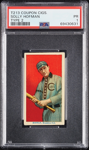 1914 T213 Coupon Cigarettes (Type 2) Solly Hofman PSA 1