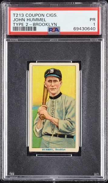 1914 T213 Coupon Cigarettes (Type 2) John Hummel Brooklyn PSA 1