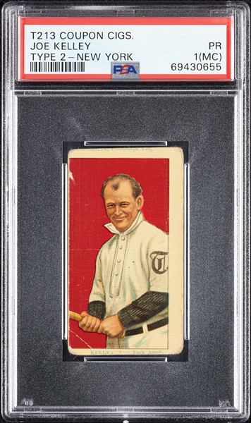 1914 T213 Coupon Cigarettes (Type 2) Joe Kelley New York PSA 1 (MC)