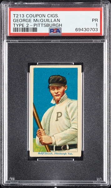 1914 T213 Coupon Cigarettes (Type 2) George McQuillan Pittsburgh PSA 1