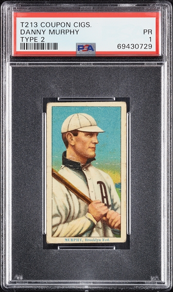 1914 T213 Coupon Cigarettes (Type 2) Danny Murphy PSA 1