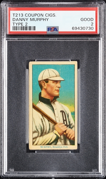 1914 T213 Coupon Cigarettes (Type 2) Danny Murphy PSA 2