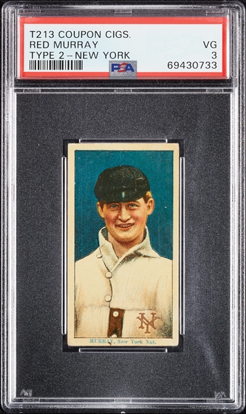 1914 T213 Coupon Cigarettes (Type 2) Red Murray New York PSA 3