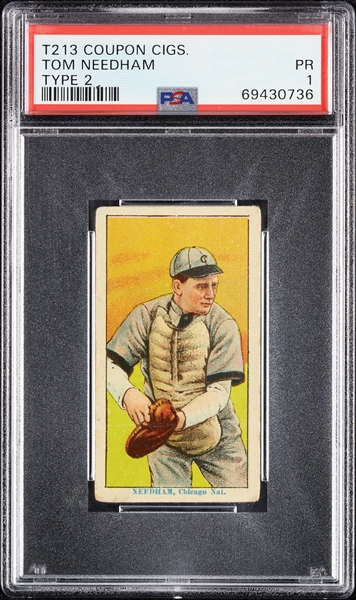 1914 T213 Coupon Cigarettes (Type 2) Tom Needham PSA 1