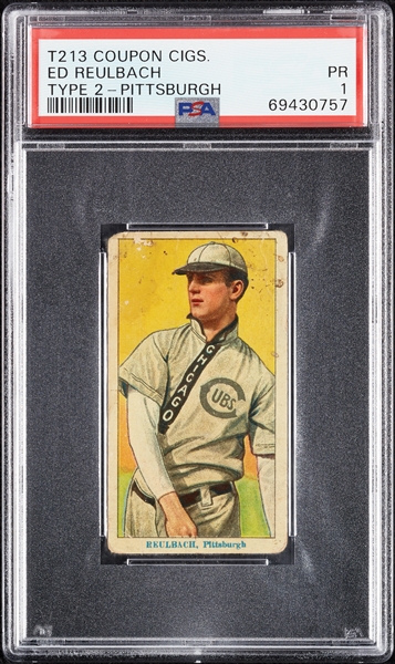 1914 T213 Coupon Cigarettes (Type 2) Ed Reulbach Pittsburgh PSA 1