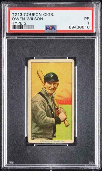 1914 T213 Coupon Cigarettes (Type 2) Owen Wilson PSA 1