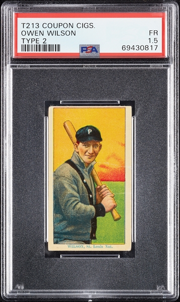 1914 T213 Coupon Cigarettes (Type 2) Owen Wilson PSA 1.5