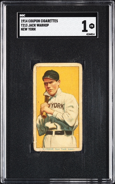 1914 T213 Coupon Cigarettes (Type 2) Jack Warhop New York SGC 1