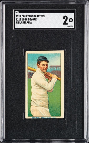 1914 T213 Coupon Cigarettes (Type 2) Josh Devore Philadelphia SGC 2