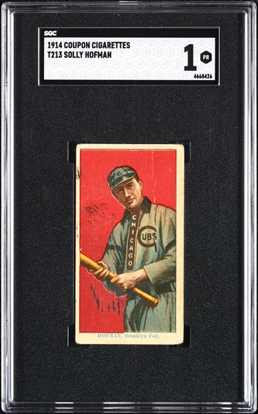 1914 T213 Coupon Cigarettes (Type 2) Solly Hofman SGC 1