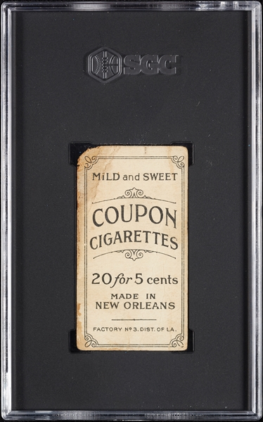 1914 T213 Coupon Cigarettes (Type 2) Dode Paskert Philadelphia Nat. SGC 1