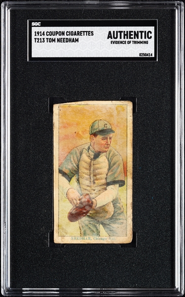 1914 T213 Coupon Cigarettes (Type 2) Tom Needham SGC Authentic