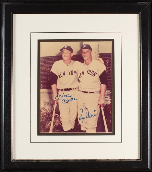 Mickey Mantle & Roger Maris Signed 8x10 Framed Photo (BAS)