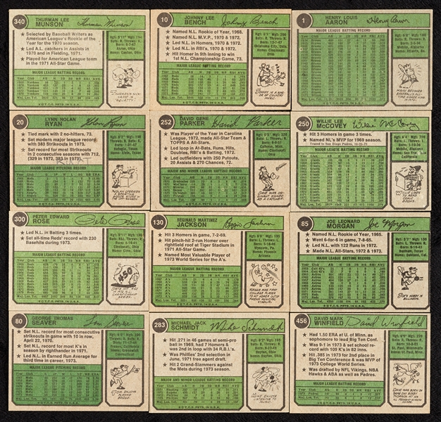 1974 Topps Baseball Complete Set (660)