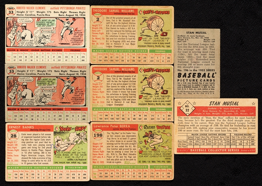 1950s Topps and Bowman Baseball HOFers Group (107)